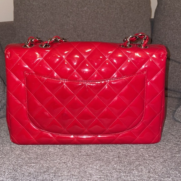 Authentic Chanel patent jumbo single flap bag - Picture 10 of 15